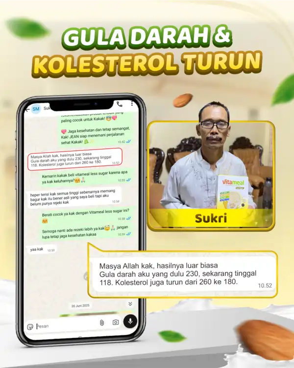 TESTIMONI GULA DARAH DAN KOLESTROL TURUN